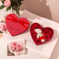 Coffret Saint Valentin Cœur - Nounours et Rose