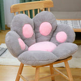 coussin-peluche-patte-de-chat-gris