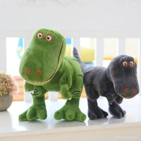 peluche-dinosaure-tyrannosaure-vert-et-noir